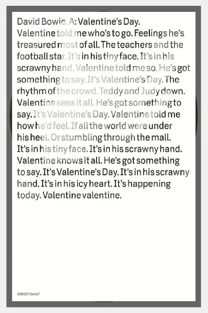 David Bowie: Valentine's Day