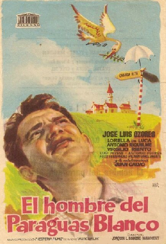 El hombre del paraguas blanco