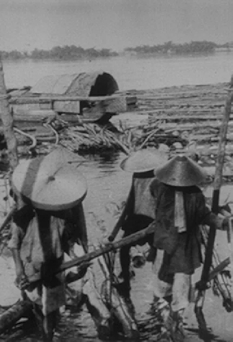 Transport des bois par radeaux