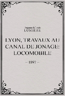 Lyon, travaux au canal de Jonage: locomobile