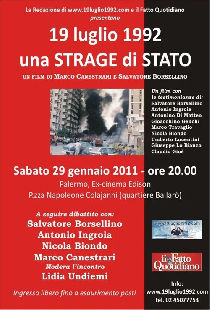 19 luglio 1992 – Una strage di Stato