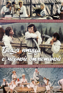 Белая птица с черной отметиной