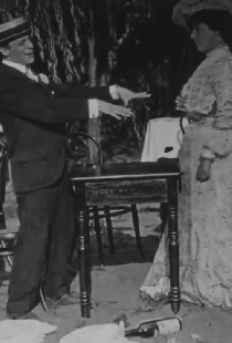 Fregoli e signora al ristorante